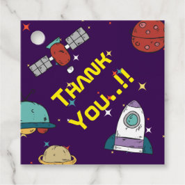 Rymden Födelsedagsfest Gåvor Etiketter