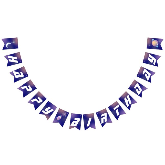 Rymden Födelsedagsfest Vimplar (Alla)