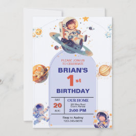 Rymden första födelsedag inbjudningar