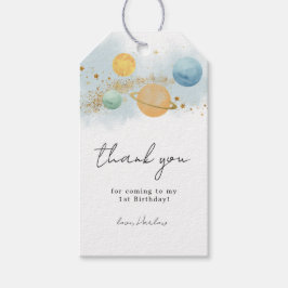 Rymden första resa kring sol Tack Presentetikett