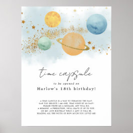 Rymden första resa kring tidskapseln sol poster