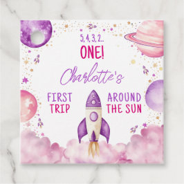 Rymden första Resa runt Sol födelsedag Gåvor Etiketter