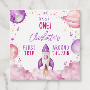 Rymden första Resa runt Sol födelsedag Gåvor Etiketter