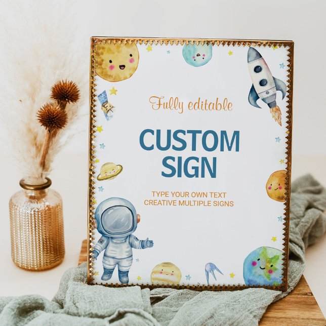 Rymden Galaxy Birthday Bord första Resa Poster (Skapare uppladdad)