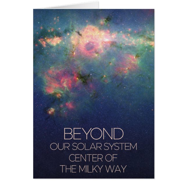 Rymden, Galaxy, centrum för mjölkkorgen Hälsningskort (Framsidan)