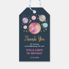 Rymden Galaxy Girl First Resa Around Sol Presentetikett