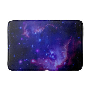 Rymden Galaxy / Nebula Blue Tint Stars Badrumsmatta