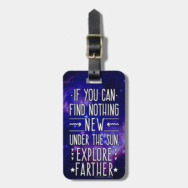 Rymden Galaxy / Nebula med prospektering av Ord Bagagebricka (Vertikal Framsida)