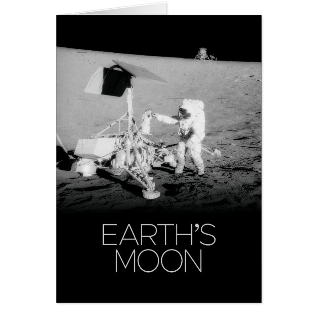 Rymden, Galaxy, Solar System, Jordens Måne Hälsningskort (Framsidan)