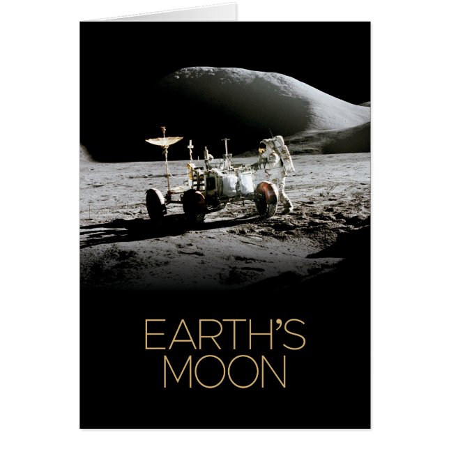 Rymden, Galaxy, Solar System, Jordens Måne Hälsningskort (Framsidan)