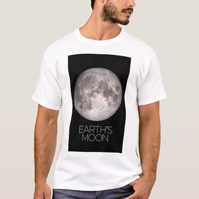 Rymden, Galaxy, Solar System, Jordens Måne T Shirt (Framsida)