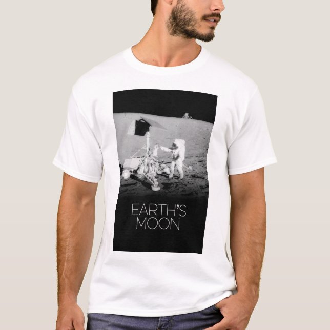 Rymden, Galaxy, Solar System, Jordens Måne T Shirt (Framsida)