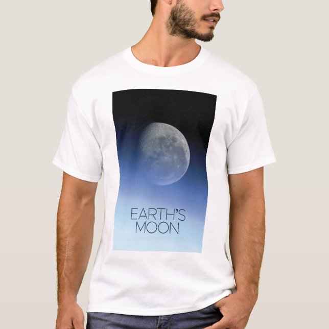 Rymden, Galaxy, Solar System, Jordens Måne T Shirt (Framsida)