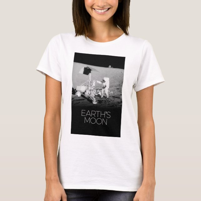 Rymden, Galaxy, Solar System, Jordens Måne T Shirt (Framsida)