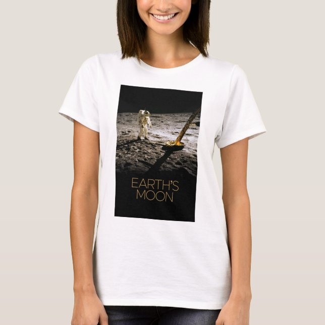Rymden, Galaxy, Solar System, Jordens Måne T Shirt (Framsida)