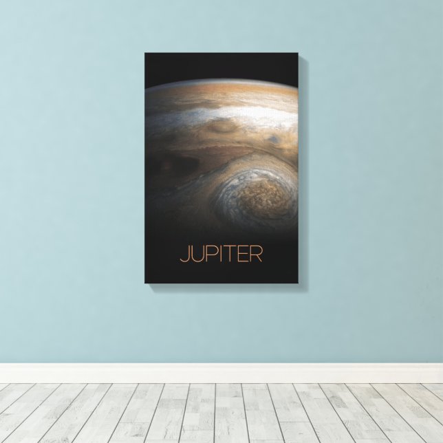 Rymden, Galaxy, Solar System, Planet Jupiter Canvastryck (Insitu (trägolv))