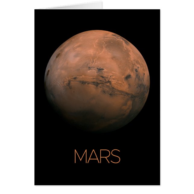 Rymden, Galaxy, Solar System, Planet Mars Hälsningskort (Framsidan)