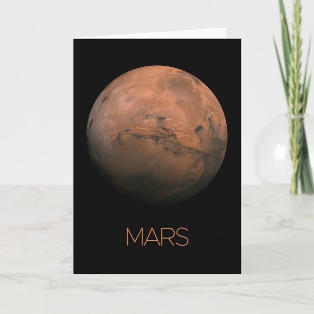 Rymden, Galaxy, Solar System, Planet Mars Kort (Framsida)