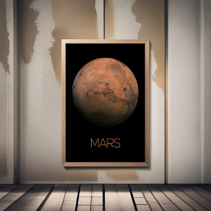 Rymden, Galaxy, Solar System, Planet Mars Poster