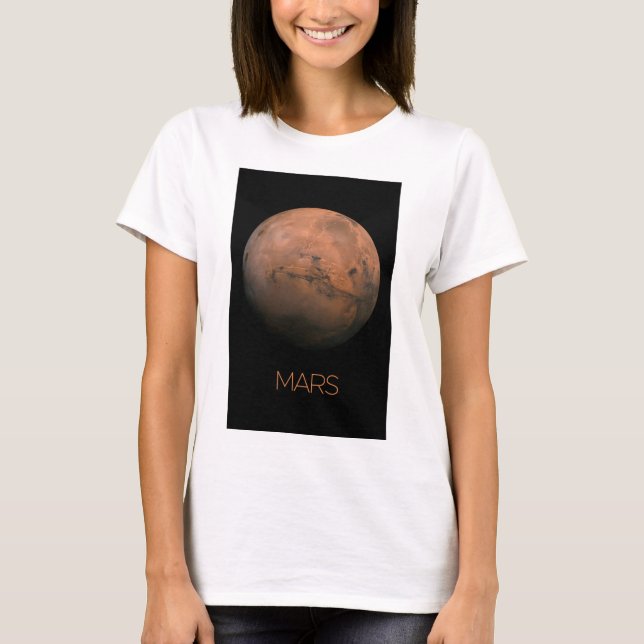 Rymden, Galaxy, Solar System, Planet Mars T Shirt (Framsida)