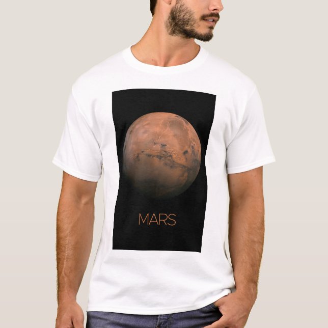 Rymden, Galaxy, Solar System, Planet Mars T Shirt (Framsida)