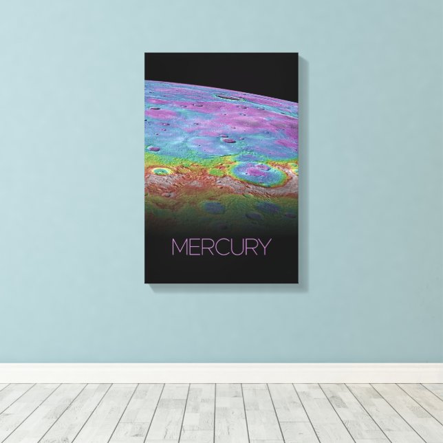 Rymden, Galaxy, Solar System, Planet Mercury Canvastryck (Insitu (trägolv))