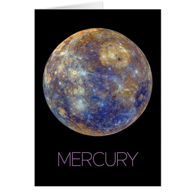 Rymden, Galaxy, Solar System, Planet Mercury Hälsningskort (Framsidan)