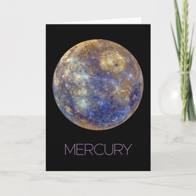 Rymden, Galaxy, Solar System, Planet Mercury Kort (Framsida)