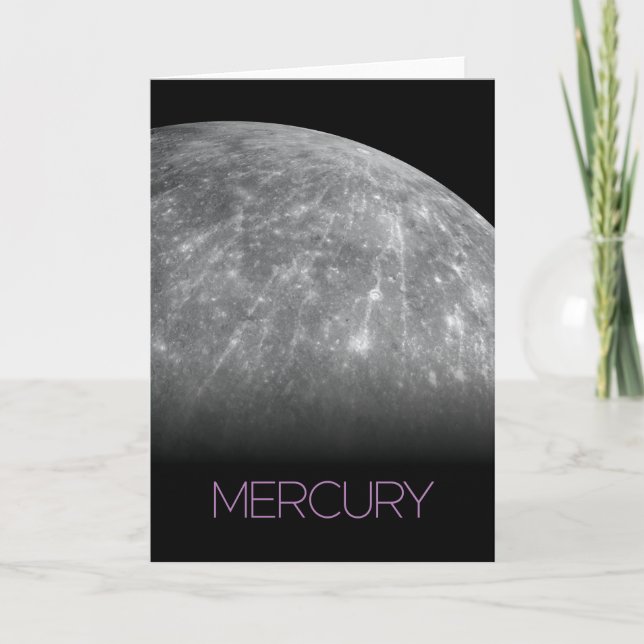 Rymden, Galaxy, Solar System, Planet Mercury Kort (Framsida)