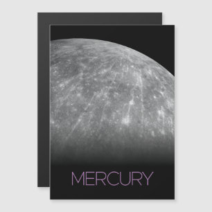 Rymden, Galaxy, Solar System, Planet Mercury Magnetisk Inbjudningskort