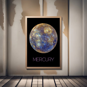 Rymden, Galaxy, Solar System, Planet Mercury Poster