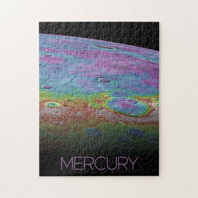 Rymden, Galaxy, Solar System, Planet Mercury Pussel (Vertikal)