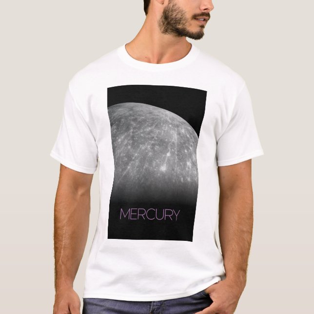 Rymden, Galaxy, Solar System, Planet Mercury T Shirt (Framsida)