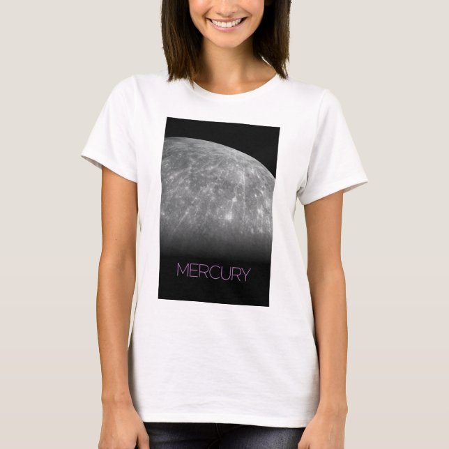 Rymden, Galaxy, Solar System, Planet Mercury T Shirt (Framsida)