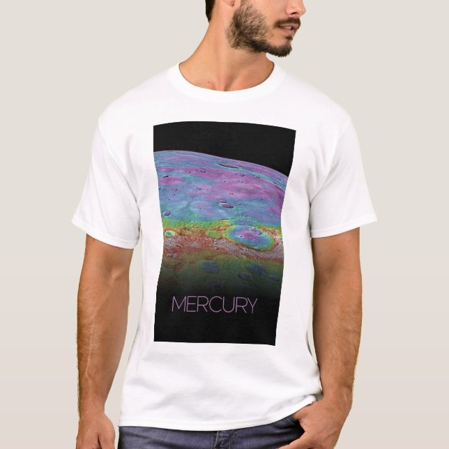 Rymden, Galaxy, Solar System, Planet Mercury T Shirt (Framsida)