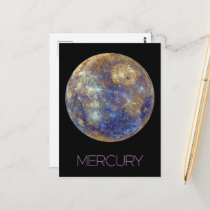 Rymden, Galaxy, Solar System, Planet Mercury Vykort