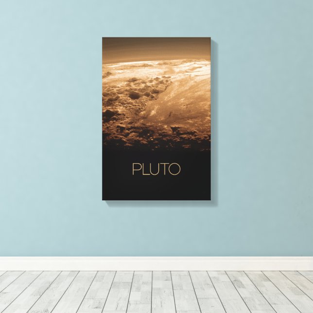 Rymden, Galaxy, Solar System, Planet Pluto Canvastryck (Insitu (trägolv))