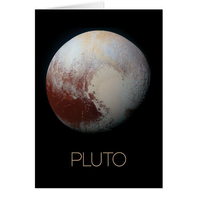 Rymden, Galaxy, Solar System, Planet Pluto Hälsningskort (Framsidan)