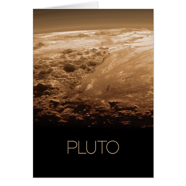 Rymden, Galaxy, Solar System, Planet Pluto Hälsningskort (Framsidan)
