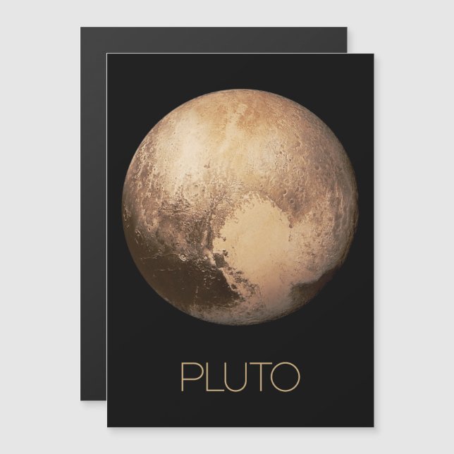 Rymden, Galaxy, Solar System, Planet Pluto Magnetisk Inbjudningskort (Fram/baksida)