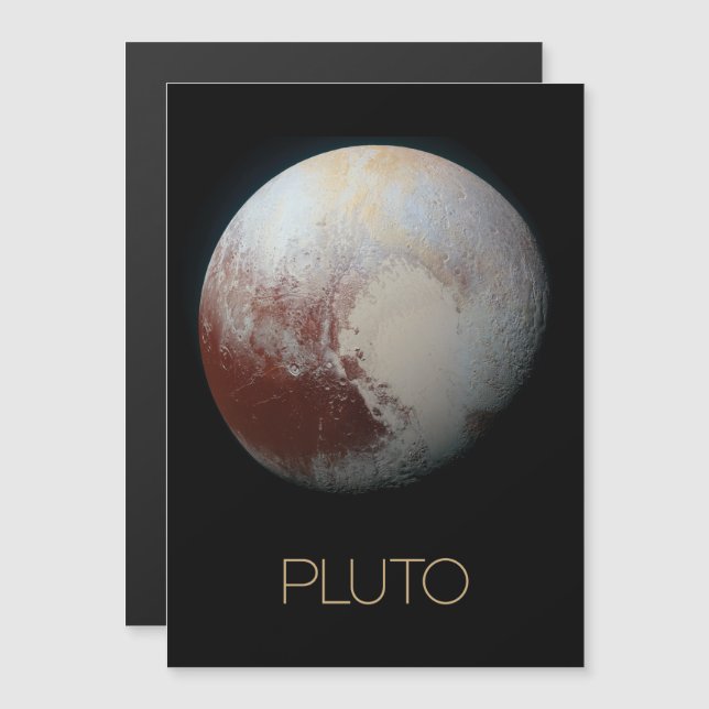 Rymden, Galaxy, Solar System, Planet Pluto Magnetisk Inbjudningskort (Fram/baksida)