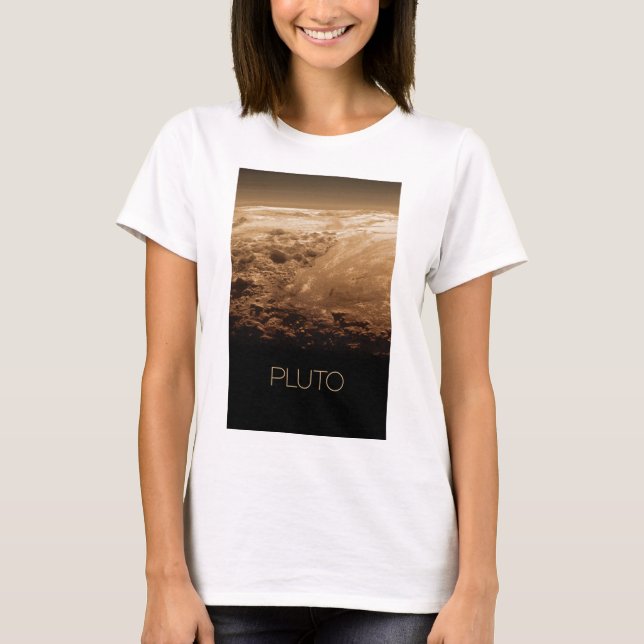 Rymden, Galaxy, Solar System, Planet Pluto T Shirt (Framsida)