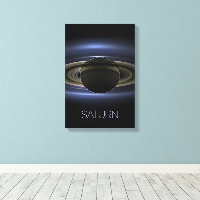Rymden, Galaxy, Solar System, Planet Saturn Canvastryck (Insitu (trägolv))
