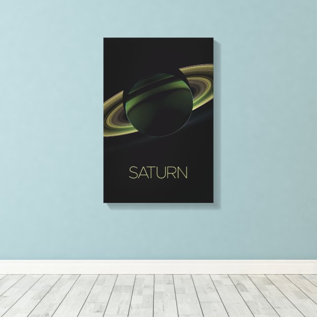 Rymden, Galaxy, Solar System, Planet Saturn Canvastryck (Insitu (trägolv))