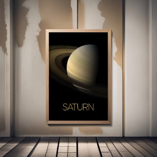 Rymden, Galaxy, Solar System, Planet Saturn Fototryck