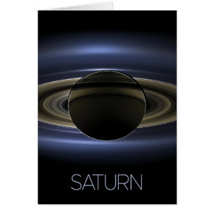 Rymden, Galaxy, Solar System, Planet Saturn Hälsningskort