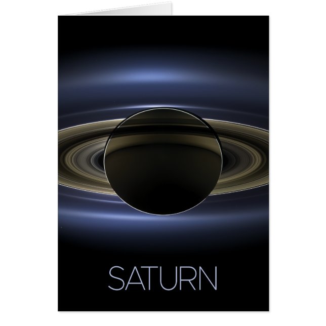 Rymden, Galaxy, Solar System, Planet Saturn Hälsningskort (Framsidan)