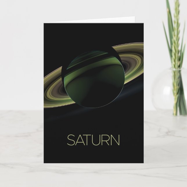 Rymden, Galaxy, Solar System, Planet Saturn Kort (Framsida)