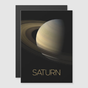 Rymden, Galaxy, Solar System, Planet Saturn Magnetisk Inbjudningskort