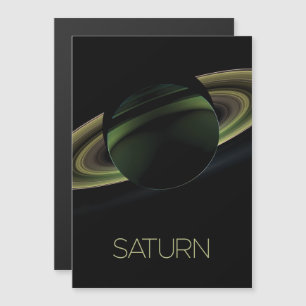 Rymden, Galaxy, Solar System, Planet Saturn Magnetisk Inbjudningskort
